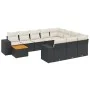 11-piece garden sofa set and black synthetic rattan cushions by , Garden sets - Ref: Foro24-3225629, Price: 658,37 €, Discoun...