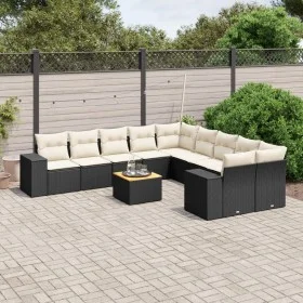 11-piece garden sofa set and black synthetic rattan cushions by , Garden sets - Ref: Foro24-3225636, Price: 658,37 €, Discoun...