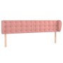 Cabecero de terciopelo rosa 203x23x78/88 cm