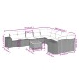 11-piece garden sofa set and black synthetic rattan cushions by , Garden sets - Ref: Foro24-3225636, Price: 603,72 €, Discoun...