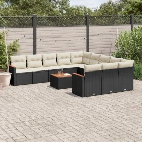 Gartensofa-Set 12-teilig mit schwarzen synthetischen Rattankissen von , Gartensets - Ref: Foro24-3226434, Preis: 674,72 €, Ra...