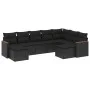 8-piece garden sofa set and black synthetic rattan cushions by , Garden sets - Ref: Foro24-3226538, Price: 538,84 €, Discount: %