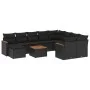 11-piece garden sofa set and black synthetic rattan cushions by , Garden sets - Ref: Foro24-3226559, Price: 649,25 €, Discoun...