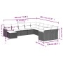 Set de sofás de jardín 11 pzas y cojines ratán sintético negro by , Garden sets - Ref: Foro24-3226567, Price: 577,38 €, Disco...