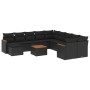 Gartensofa-Set 12-teilig mit schwarzen synthetischen Rattankissen von , Gartensets - Ref: Foro24-3226573, Preis: 721,49 €, Ra...