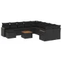 Gartensofa-Set 12-teilig mit schwarzen synthetischen Rattankissen von , Gartensets - Ref: Foro24-3226573, Preis: 740,30 €, Ra...