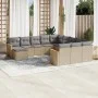 Garden sofa set with beige cushions mix 12 pieces PE rattan by , Garden sets - Ref: Foro24-3226584, Price: 704,39 €, Discount: %