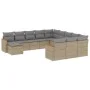 Garden sofa set with beige cushions mix 12 pieces PE rattan by , Garden sets - Ref: Foro24-3226584, Price: 704,39 €, Discount: %