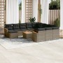 Set sofás de jardín con cojines 13 piezas ratán sintético gris by , Garden sets - Ref: Foro24-3226592, Price: 758,61 €, Disco...
