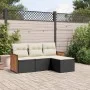 4-piece garden sofa set with black synthetic rattan cushions by , Garden sets - Ref: Foro24-3227582, Price: 236,71 €, Discoun...
