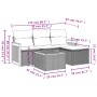 5-teiliges Gartenmöbel-Set und schwarze synthetische Rattankissen von , Gartensets - Ref: Foro24-3227589, Preis: 266,24 €, Ra...