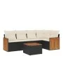 6-piece garden sofa set and black synthetic rattan cushions by , Garden sets - Ref: Foro24-3227631, Price: 362,61 €, Discount: %