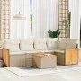 Garden sofa set with cushions 6 pieces beige synthetic rattan by , Garden sets - Ref: Foro24-3227633, Price: 421,46 €, Discou...