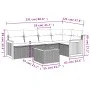 Garden sofa set with cushions 6 pieces beige synthetic rattan by , Garden sets - Ref: Foro24-3227633, Price: 421,46 €, Discou...