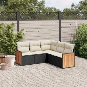 5-piece garden furniture set and black synthetic rattan cushions by , Garden sets - Ref: Foro24-3227638, Price: 323,00 €, Dis...
