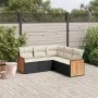 Set de muebles de jardín 5 pzas y cojines ratán sintético negro de , Conjuntos de jardín - Ref: Foro24-3227638, Precio: 321,9...