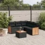 6-piece garden sofa set and black synthetic rattan cushions by , Garden sets - Ref: Foro24-3227644, Price: 382,47 €, Discount: %