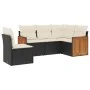 5-teiliges Gartenmöbel-Set und schwarze synthetische Rattankissen von , Gartensets - Ref: Foro24-3227652, Preis: 321,94 €, Ra...