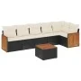 7-piece garden dining set and black synthetic rattan cushions by , Garden sets - Ref: Foro24-3227673, Price: 413,01 €, Discou...