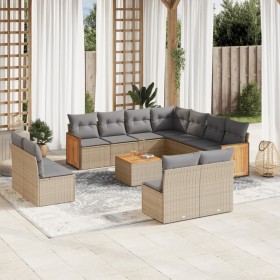 12-piece garden sofa set and brown synthetic rattan cushions by , Garden sets - Ref: Foro24-3227774, Price: 660,01 €, Discoun...