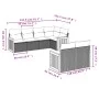 7-piece garden sofa set with gray PE rattan cushions by , Garden sets - Ref: Foro24-3227824, Price: 487,01 €, Discount: %