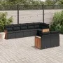8-teiliges Gartensofa-Set und schwarze synthetische Rattankissen von , Gartensets - Ref: Foro24-3227826, Preis: 551,41 €, Rab...
