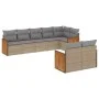 Garden sofa set with beige cushions 8 pcs PE rattan by , Garden sets - Ref: Foro24-3227830, Price: 562,06 €, Discount: %