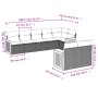 Garden sofa set with beige cushions 8 pcs PE rattan by , Garden sets - Ref: Foro24-3227830, Price: 523,68 €, Discount: %