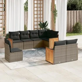 8-piece garden sofa set and gray synthetic rattan cushions by , Garden sets - Ref: Foro24-3227845, Price: 539,73 €, Discount: %
