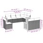 8-piece garden sofa set and gray synthetic rattan cushions by , Garden sets - Ref: Foro24-3227845, Price: 520,52 €, Discount: %