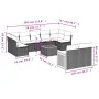 8-piece garden sofa set and black synthetic rattan cushions by , Garden sets - Ref: Foro24-3227847, Price: 594,52 €, Discount: %