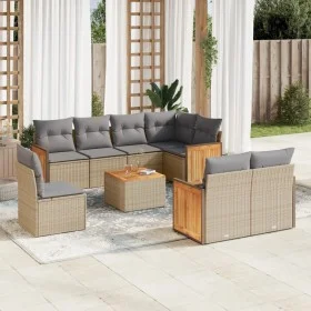 9-piece garden sofa set with beige synthetic rattan cushions by , Garden sets - Ref: Foro24-3227851, Price: 607,60 €, Discoun...