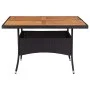 Synthetic rattan garden dining table with black acacia wood by vidaXL, Garden tables - Ref: Foro24-46187, Price: 142,40 €, Di...