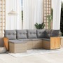 Garden sofa set with cushions 6 pieces beige synthetic rattan by , Garden sets - Ref: Foro24-3227858, Price: 366,97 €, Discou...