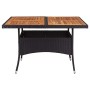 Synthetic rattan garden dining table with black acacia wood by vidaXL, Garden tables - Ref: Foro24-46187, Price: 144,03 €, Di...