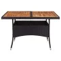 Synthetic rattan garden dining table with black acacia wood by vidaXL, Garden tables - Ref: Foro24-46187, Price: 142,40 €, Di...