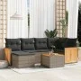7-piece garden sofa set with gray PE rattan cushions by , Garden sets - Ref: Foro24-3227866, Price: 409,26 €, Discount: %