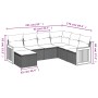 7-piece garden sofa set and beige synthetic rattan cushions by , Garden sets - Ref: Foro24-3227885, Price: 418,49 €, Discount: %