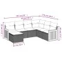 7-piece garden sofa set and beige synthetic rattan cushions by , Garden sets - Ref: Foro24-3227885, Price: 463,50 €, Discount: %