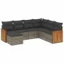 7-piece garden sofa set with gray PE rattan cushions by , Garden sets - Ref: Foro24-3227887, Price: 425,47 €, Discount: %