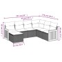 7-teiliges Gartensofa-Set mit grauen PE-Rattan-Kissen von , Gartensets - Ref: Foro24-3227887, Preis: 416,91 €, Rabatt: %