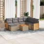 Garden sofa set with beige cushions 8 pcs PE rattan by , Garden sets - Ref: Foro24-3227893, Price: 460,53 €, Discount: %