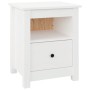 Solid white pine wood bedside table 40x35x49 cm by vidaXL, Nightstands - Ref: Foro24-813711, Price: 58,50 €, Discount: %
