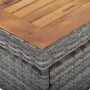 Synthetic rattan dining table for garden with gray acacia wood by vidaXL, Garden tables - Ref: Foro24-46172, Price: 129,93 €,...