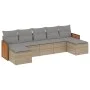 7-piece garden sofa set and beige synthetic rattan cushions by , Garden sets - Ref: Foro24-3227914, Price: 404,06 €, Discount: %