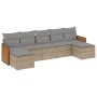 7-teiliges Gartensofa-Set und beige synthetische Rattankissen von , Gartensets - Ref: Foro24-3227914, Preis: 381,36 €, Rabatt: %