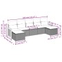 7-teiliges Gartensofa-Set und beige synthetische Rattankissen von , Gartensets - Ref: Foro24-3227914, Preis: 381,36 €, Rabatt: %