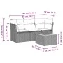 Gartensofa-Set mit beigem Kissenmix, 4-teilig aus PE-Rattan von , Gartensets - Ref: Foro24-3255800, Preis: 247,98 €, Rabatt: %