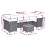 Garden sofa and cushion set 8 pieces beige PE rattan mix by , Garden sets - Ref: Foro24-3255842, Price: 505,07 €, Discount: %