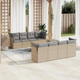 Garden sofa set with beige cushions mix 9 pieces PE rattan by , Garden sets - Ref: Foro24-3255856, Price: 578,19 €, Discount: %